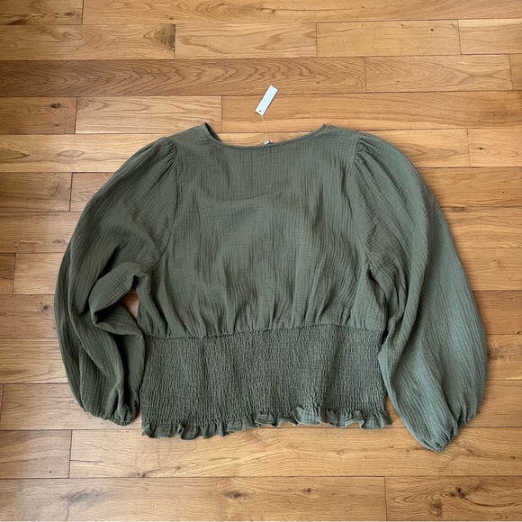 Madewell Julianne Smocked Top 2X NWT - Picture 5 of 10